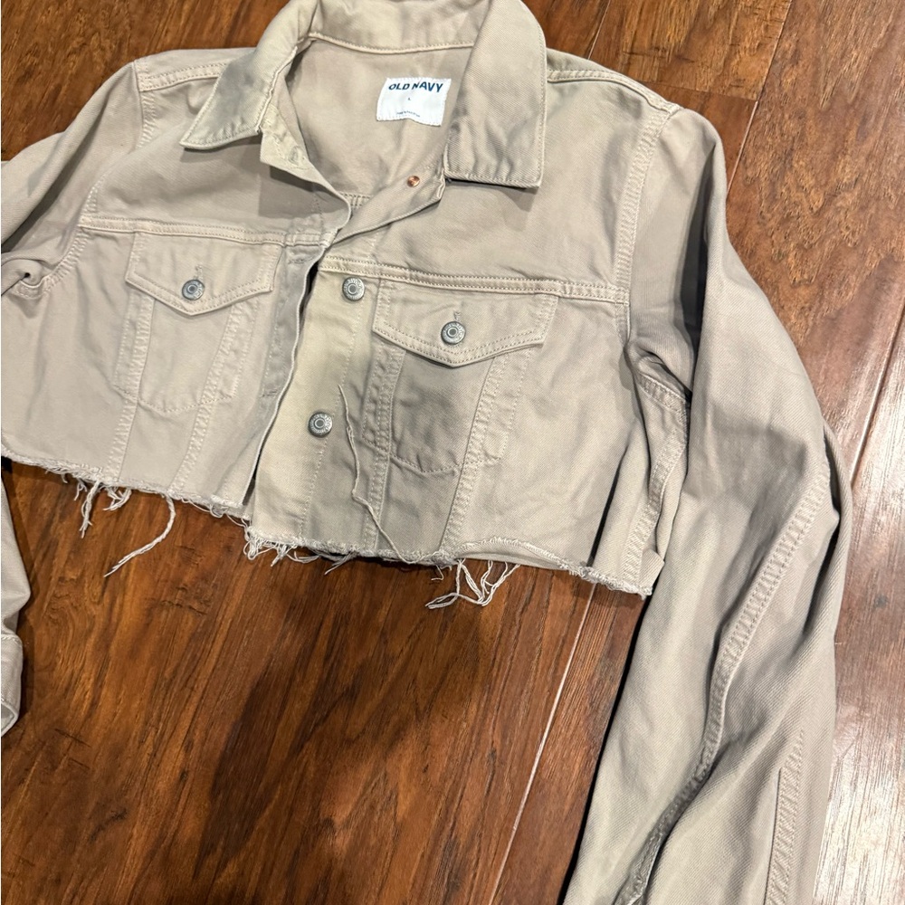 Old Navy Beige Jean Jacket - Picture 3 of 4